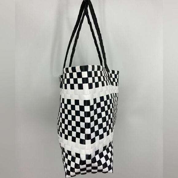 Kate Spade Large Black/White Woven Tote Bag - Picture 6 of 8
